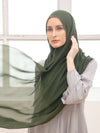 Omnia shawl in Green
