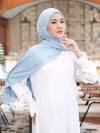 Zaira Instant Hijab in Blue Cotton Candy